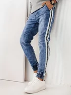 Spodnie męskie - Spodnie męskie jeansowe joggery niebieskie Dstreet UX4224-L - miniaturka - grafika 1