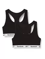 Bluzy damskie - Reebok Damska bluza typu Crop Top Frankie czarny/biały elastyczny T-shirt, czarny/biały, S - miniaturka - grafika 1
