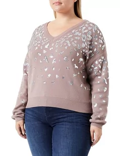 LEOMIA Damski sweter z dzianiny 11019451-LE02, szarobrązowy srebrny, M/L, szarobrązowy, srebrny, M-L - Swetry damskie - miniaturka - grafika 1