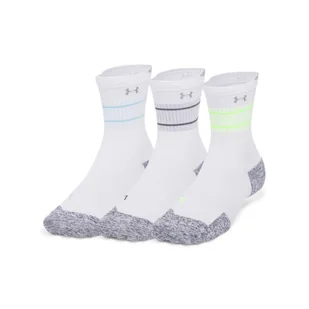Skarpetki do biegania uniseks (3-pack) Under Armour UA AD Run Cushion 3pk Crew - białe - Skarpetki męskie - miniaturka - grafika 1