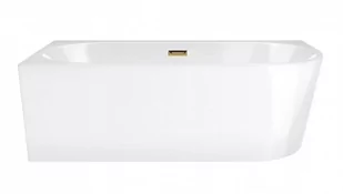 Corsan Wanna narożna INTERO LEWA 170X80 z szeroką krawędzią i wykończeniem złotym E240XL - Wanny - miniaturka - grafika 1