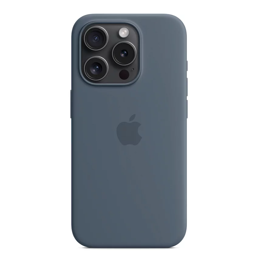 Apple Silicone Case etui z MagSafe do iPhone 15 Pro (sztormowy błękit)