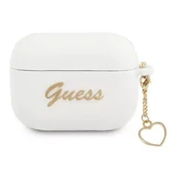Akcesoria do słuchawek - Guess GUAPLSCHSH AirPods Pro cover biały/white Silicone Charm Collection - miniaturka - grafika 1
