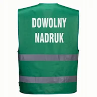 Odzież robocza - Kamizelka odblaskowa PORTWEST XXL/XXXL zielona z nadrukiem DOWOLNY NADRUK - miniaturka - grafika 1