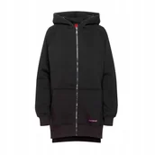 Bluzy damskie - BLUZA damska z KAPTUREM rozpinana DRESOWA długa CAMPUS oversize L/XL - miniaturka - grafika 1