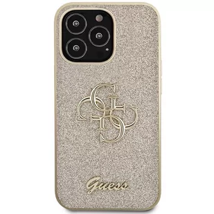 Guess GUHCP13XHG4SGD iPhone 13 Pro Max 6.7" złoty/gold hardcase Glitter Script Big 4G - Etui i futerały do telefonów - miniaturka - grafika 3