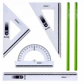 Przybory szkolne - Zestaw Kreślarski Memobe Z Linijką 20 Cm + 2 Ołówki HB - miniaturka - grafika 1