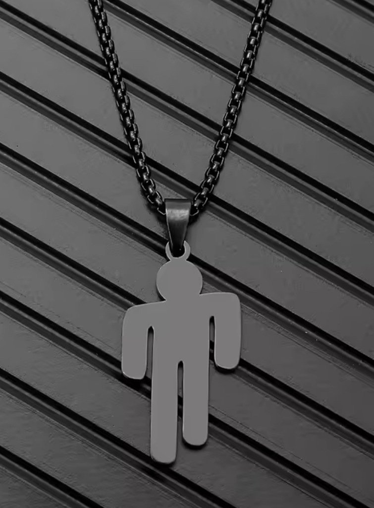 Naszyjnik Wisiorek Łańcuszek z Billie Eilish Czarny Muzyka Muzyczny Prezent