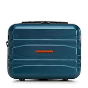 Walizki - WITTCHEN Adventure Line nowoczesna walizka z poliwęglanu, poziome paski, zamek TSA, ciemnoturkusowy, Kosmetikkofer, Nowoczesny - miniaturka - grafika 1