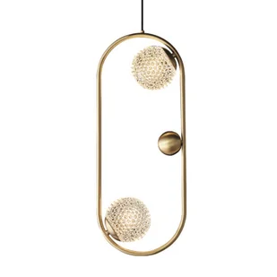 Wisząca lampa nowoczesna CGGRANDE50 do sypialni mosiądz - Lampy sufitowe Wisząca lampa nowoczesna CGGRANDE50 do sypialni mosiądz - Lampy sufitowe - miniaturka - grafika 1