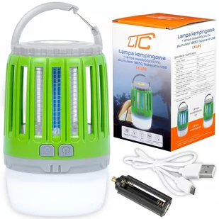 LTC Lampa kempingowa 2w1 owadobójcza UV LED LTC MOSQUITO KILLER na muchy ćmy komary LXLL90 - Lampy owadobójcze - miniaturka - grafika 1