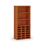 Regały biurowe - Regał sortujący PRIMO WOOD, 1781 x 800 x 420 mm, 18 przegród, czereśnia - miniaturka - grafika 1