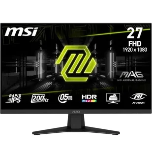 MSI MAG 274F Gaming Display 27'' FHD - Szybki panel IPS 1920 x 1080, 200 Hz / 0,5 ms (GtG), HDR Ready, HDMI 2.0b, P 1.2a, konstrukcja bez obramowania, odchylana, czarny - Akcesoria i części do ekspresów do kawy - miniaturka - grafika 1
