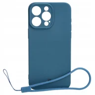 Etui i futerały do telefonów - Etui Bizon Case Silicone do iPhone 15 Pro Max, granatowe - miniaturka - grafika 1