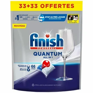 Finish Quantum 66 szt. – tabletki do zmywarki, potrójna siła czyszczenia i połysk bez smug - Środki do zmywarek - miniaturka - grafika 1