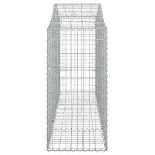 VIDAXL Łukowaty kosz gabionowy 200x50x120/140 cm, galwanizowane żelazo - Ogrodzenia - miniaturka - grafika 5