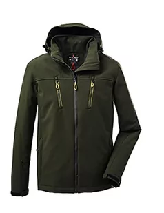 Killtec Softshell/Męska kurtka zewnętrzna z odpinanym kapturem, Dunkeloliv, M - Kurtki męskie - miniaturka - grafika 1