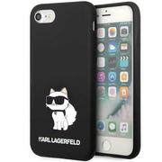 Etui i futerały do telefonów - Karl Lagerfeld KLHCI8SNCHBCK iPhone 7/8/ SE 2020/2022 hardcase czarny/black Silicone Choupette - miniaturka - grafika 1