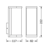 Lampy ogrodowe - OSRAM Kinkiet zewnętrzny ENDURA CLASSIC TUBULAR, ciemnoszara IP44 możliwość ściemniania, aluminiowy / szary / cynkowy, aluminium, nowoczesny - miniaturka - grafika 1