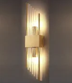 Lampy ścienne - Slash - Duży Kinkiet Kryształowy 50cm, 2xE14, Złoty, Mosiądz - miniaturka - grafika 1