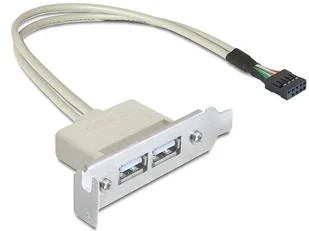 Delock gniazdo na śledziu USB 2.0 x2 Low Profile 83119 - Akcesoria do komputerów stacjonarnych - miniaturka - grafika 7