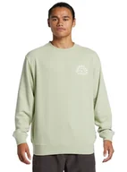 Bluzy męskie - Quiksilver Męska bluza polarowa z grafiką Crew Green L - miniaturka - grafika 1