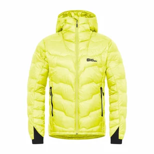 Męska kurtka puchowa w góry Jack Wolfskin ALPSPITZE DOWN HOODY M Firefly - S - Kurtki narciarskie - miniaturka - grafika 1
