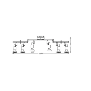 OSRAM Reflektor sufitowy OSRAM, biały, 6-punktowa, metalowy, GU10-LED 927 ściemniany, możliwość ściemniania, biały / opal, metal - Lampy sufitowe - miniaturka - grafika 1