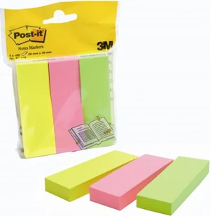 Post-it Znaczniki samoprzylepne 26x76mm 3x100 kartek 671/3 - Etykiety samoprzylepne i bloki etykiet - miniaturka - grafika 1