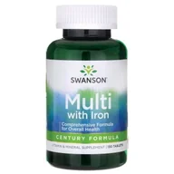 Witaminy i minerały - Swanson Century Formula Multi With Iron Multiwtiamina z Żelazem 130 Tabletek - miniaturka - grafika 1