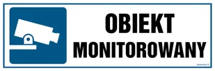NC023 OBIEKT MONITOROWANY, PN - PŁYTA PCV 1MM; (150X50MM) - Tablice BHP - miniaturka - grafika 1