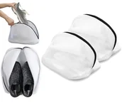 Pokrowce na ubrania - Pokrowiec do prania siatka ochronna na buty zestaw 2 szt na zamek - miniaturka - grafika 1