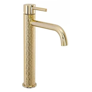 Domotechnika BATERIA WYSOKA 28 cm UMYWALKOWA, ZŁOTA R/B8821 - Baterie umywalkowe - miniaturka - grafika 1