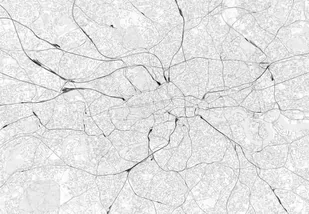 Nice Wall Londyn - mapa w odcieniach szarości - fototapeta 366x254 FXL3342 - Fototapety - miniaturka - grafika 1