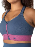 Biustonosze - BIUSTONOSZ SPORTOWY SHEFIT NIEBIESKI RÓŻ ŚREDNIE PODTRZYMANIE REGULOWANY 3XL - miniaturka - grafika 1