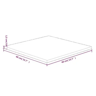 Kwadratowy blat do stolika, 40x40x1,5 cm, surowe drewno dębowe - Blaty meblowe i parapety okienne - miniaturka - grafika 5