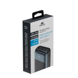RIVACASE Powerbank VA1075 20000 mAh USB-C 45W czarny - Powerbanki - miniaturka - grafika 10