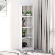 Regały - vidaXL 4-poziomowy regał, wysoki połysk, biały, 40 x 24 x 142 cm - miniaturka - grafika 1