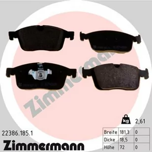 Klocki hamulcowe - komplet ZIMMERMANN 22386.185.1 - Klocki hamulcowe - miniaturka - grafika 1