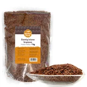 Ziarna i nasiona roślin strączkowych - SIEMIĘ LNIANE BRĄZOWE ZIARNO LEN BRĄZOWY GLOBAL FOOD 1KG 1000G - miniaturka - grafika 1