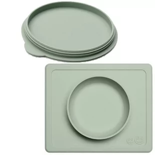 EZPZ Silikonowa miseczka z podkładką Mini Bowl pastelowa zieleń + pokrywka - Miseczki i talerzyki dla dzieci - miniaturka - grafika 1