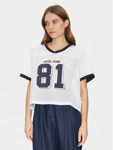 Guess Jeans T-Shirt W5GI59 KCTE2 Biały Regular Fit - Koszulki i topy damskie - miniaturka - grafika 1