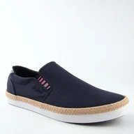 Trampki męskie - Lee Cooper LCW-25-02-3262 męskie trampki tenisówki wsuwane granatowe - miniaturka - grafika 1