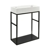 Szafki łazienkowe - Zestaw stelaż z umywalką 50 Sól & Pieprz Domino - miniaturka - grafika 1