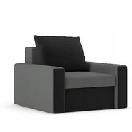 Fotele - Fotel do salonu, pokoju, Zeus, 92x87x75 cm, szary, czarny - miniaturka - grafika 1