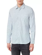 Koszule męskie - BOSS Męska koszula Remiton Regular -Fit z bawełny strukturalnej, Natural101, S - miniaturka - grafika 1