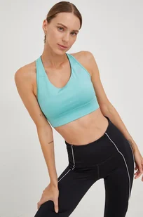 Reebok biustonosz sportowy Running Essentials kolor turkusowy gładki - Bielizna sportowa damska - miniaturka - grafika 1