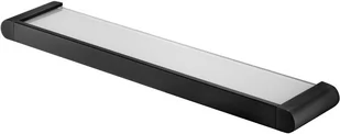 Bisk Półka łazienkowa 54 x 11 cm FUTURA znal + szkło matowe czarna - Półki łazienkowe - miniaturka - grafika 2