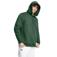 Bluzy sportowe męskie - Męska bluza dresowa nierozpinana z kapturem Under Armour UA Icon Fleece Hoodie - zielona - UNDER ARMOUR - miniaturka - grafika 1