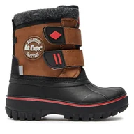 Buty dla chłopców - Śniegowce Lee Cooper LCJ-24-44-2864K Brązowy - miniaturka - grafika 1